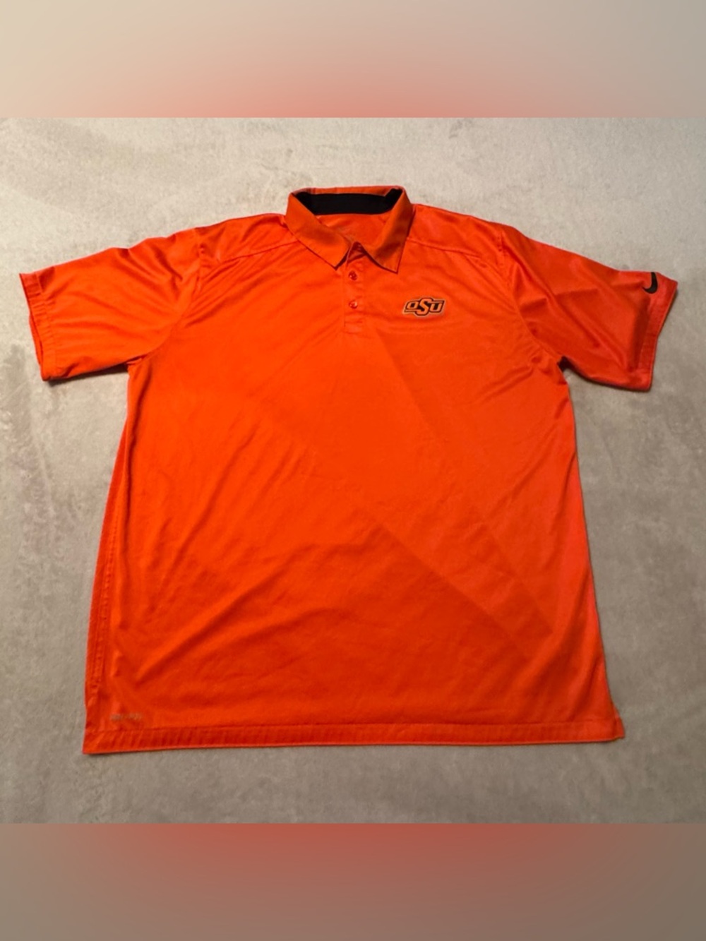 Nike Dry Fit Oklahoma State Cowboys OSU Orange Men’s Polo Shirt XL